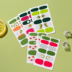 Avocados & Strawberries & Flowers Full Cover Nail Art Stickers&nbsp;MRMJ-T109-WSZ-M2