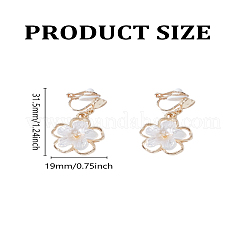 1 Pair Flower Alloy Clip-on Earrings&nbsp;EJEW-LP0007-084
