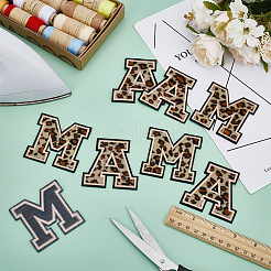 8Pcs 2 Styles Letter Polyester Iron on/Sew On Patches&nbsp;PATC-FG0002-70