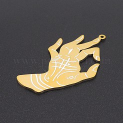 201 Stainless Steel ASL Pendants&nbsp;STAS-S105-LA247