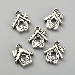 合金のチベット風チャーム  牧歌的なテーマの魅力  アンティークシルバー  家の模様  17x15x4mm  穴：1.6mm&nbsp;FIND-CJC0016-11-06
