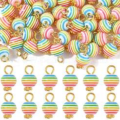 50Pcs Transparent Stripe Resin Charms&nbsp;PALLOY-FS00041-01