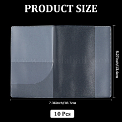 PVCプラスチックパスポートホルダーカバーケース  forsted  長方形  透明  134x95x1.5mm&nbsp;AJEW-WH20018-45A