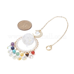 Natural Gemstone Bead Pendant Decorations&nbsp;HJEW-TA00014