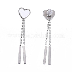 304 Stainless Steel Chain Tassel Earrings&nbsp;EJEW-I248-36