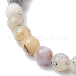 Natural African Opal Round Beaded Stretch Bracelets&nbsp;BJEW-JB09917-01