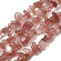 天然石ストロベリークォーツビーズ連売り  チップ  5~8mm  穴：0.5mm  30.71''（78cm）〜31.89''（81cm）&nbsp;G-I390-B02
