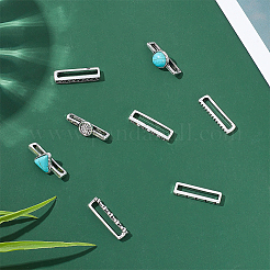 8Pcs 8 Style Half Round & Triangle Synthetic Turquoise Watch Band Charms Set&nbsp;MOBA-PH0001-12