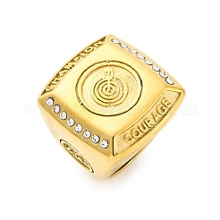 304 Stainless Steel and Rhinestone Finger Rings for Women&nbsp;RJEW-B121-03B-G