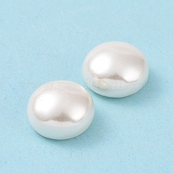 シェルパール片穴ビーズ  半円  ホワイト  10x6mm  穴：1mm&nbsp;BSHE-G011-01-10mm