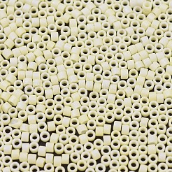 MIYUKIデリカビーズ  シリンダー  日本製シードビーズ  11/0  （db1521)マット不透明淡黄色ab  1.3x1.6mm  穴：0.8mm  約2000PCS /ボトル  10 G /ボトル&nbsp;SEED-JP0008-DB1521