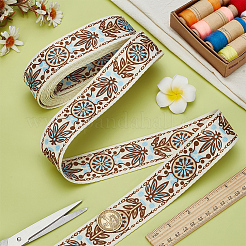 エスニック風ポリエステルリボン  縫製のための縫製  キャメル  1-1/2インチ（38mm）&nbsp;OCOR-WH0101-107C