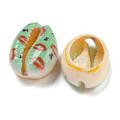 Printed Natural Shell Beads&nbsp;BSHE-G037-01