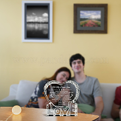 Heart with Word K9 Glass Figurines&nbsp;DJEW-WH0026-002