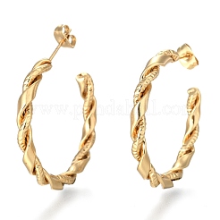 304 Stainless Steel Half Hoop Earrings&nbsp;EJEW-F257-11G