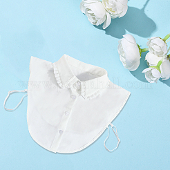 取り外し可能なコットンシャツ レディース つけ襟  ネックライントリム DIY 衣服アクセサリー  ホワイト  330x380x7.5mm&nbsp;AJEW-WH20816-009A
