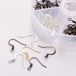 1 Box 6 Color Brass Earring Hooks&nbsp;KK-X0090-01-NF