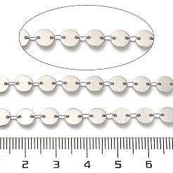 304 Stainless Steel Flat Sequin Chains&nbsp;CHS-A016-61P-A
