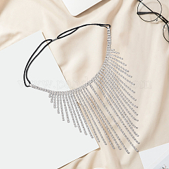 Alloy Rhinestone & Polyester Head Chain&nbsp;AJEW-WH20072-21P