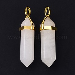 Natural White Jade Pointed Pendants&nbsp;G-G025-01G-45