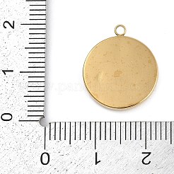 304ステンレスペンダント  スネークチャーム付きフラットラウンド  イオンプレーティング（ip）  18KGP本金メッキ  18x15x3mm  穴：1.5mm&nbsp;STAS-I325-004G