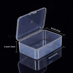 プラスチックビーズ収納ケース  コラム  透明  90x60x32mm&nbsp;CON-BC0003-11