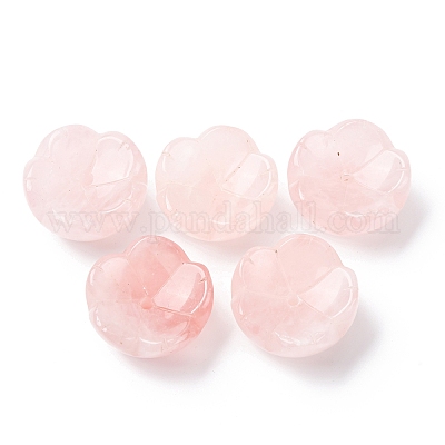 ハナチャ⭐️ phoolローズクォーツ 天然ローズクォーツの香炉 花 31~32x31.5~32.5x15mm 穴：3mmの通販
