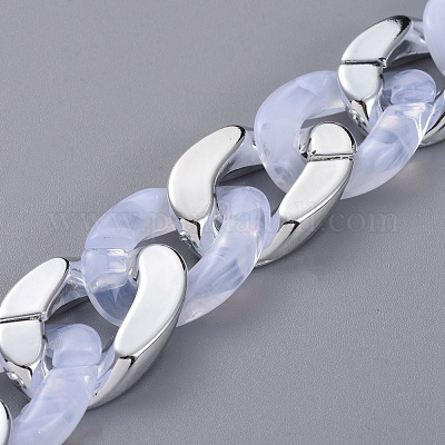 Handmade Imitation Gemstone Style Acrylic Curb Chains&nbsp;AJEW-JB00524-1