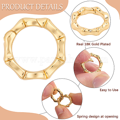 6Pcs Brass Spring Gate Clasps&nbsp;FIND-SC0020-67C-1