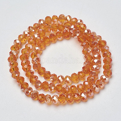 Electroplate Glass Beads Strands&nbsp;EGLA-A034-T4mm-K16-1