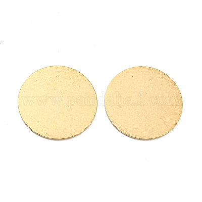 真鍮シート  銅ディスク  フラットラウンド  生（メッキなし）  25x1mm&nbsp;AJEW-WH0325-01G-1
