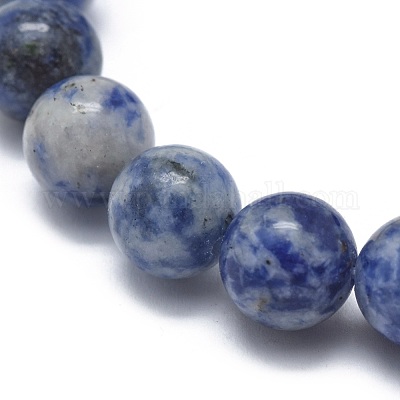 Natural Blue Spot Jasper Bead Stretch Bracelets&nbsp;BJEW-K212-B-039-1