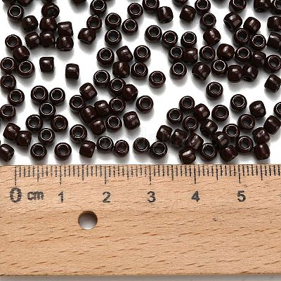 トーホー 6/0ラウンドビーズ 日本製シードビーズ （46d）不透明なディープチョコレートブラウン 4mm 穴：1.5mm 約168個/10g ...