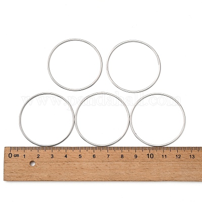 変色しにくい304ステンレススチール製リンクリング  ステンレス鋼色  40x1mm  内径：37.5mm&nbsp;STAS-T047-15C-1