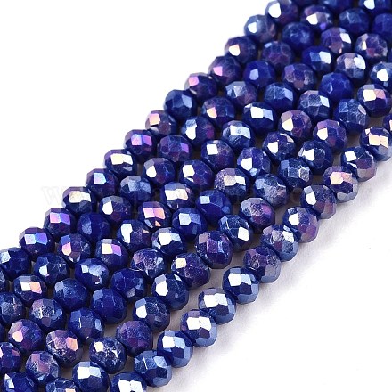 Electroplate Glass Beads Strands EGLA-A044-P2mm-B07-1