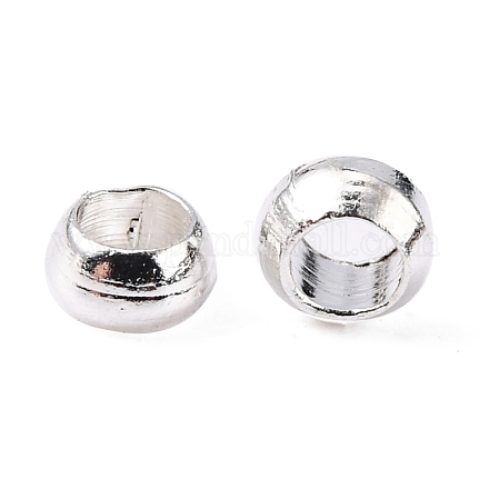 真鍮製つぶし玉カシメ玉 銀 3mm 穴:1.2mm 約285個/10g X-J0JMP022-1