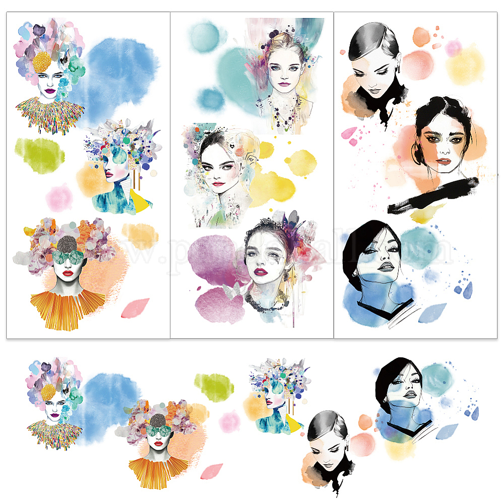 Wholesale 3 Sheets 3 Styles PVC Waterproof Decorative Stickers ...