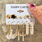 Alloy & Plastic Pearl Earring Sets, Golden, 7~35mm, 6pairs/set