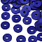 Handmade Polymer Clay Beads, Disc/Flat Round, Heishi Beads, Dark Blue, 6x1mm, Hole: 2mm, about 23500pcs/1000g