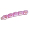 Gradient Color Opaque Resin Beads, with Glitter Powder, Apple, Pearl Pink, 11.3x8.7mm