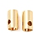 Rack Plating Brass Cord Ends, Column, Golden, 6.8x3.7mm, Hole: 1.6mm