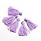 Handmade Polycotton(Polyester Cotton) Tassel Decorations, Pendant Decorations, Lilac, 29~35mm