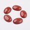 Natural Red Jasper Flat Back Cabochons, Oval, 30x22x7~8mm