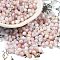 Two Tone Baking Paint Glass Seed Beads, Faceted Bicone, Plum, 4.5x4mm, Hole: 1mm, about 6428pcs/pound