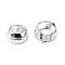Brass Crimp Beads, Silver, 3mm, hole: 1.2mm, about 285pcs/10g