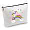 12# Cotton-polyester Bag, Stroage Bag, Rectangle, Rainbow Pattern, 18x25cm