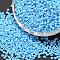 6/0 Glass Seed Beads, Grade A, Round, Opaque Colours, Deep Sky Blue, 3.6~4.0mm, Hole: 1.2mm, about 5000pcs/pound