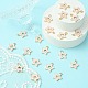 合金エナメルチャーム  スター  ライトゴールド  ピンク  16x14x2mm  穴：1.6mm  約20個/袋&nbsp;ENAM-YW0003-01C-2