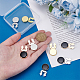4 Pairs 4 Styles Brass Cufflinks&nbsp;BUTT-ME0001-04-3