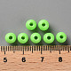 不透明なアクリルビーズ  ラウンド  ライム  6x5mm  穴：1.8mm  約4400個/500g&nbsp;MACR-S370-C6mm-A30-4